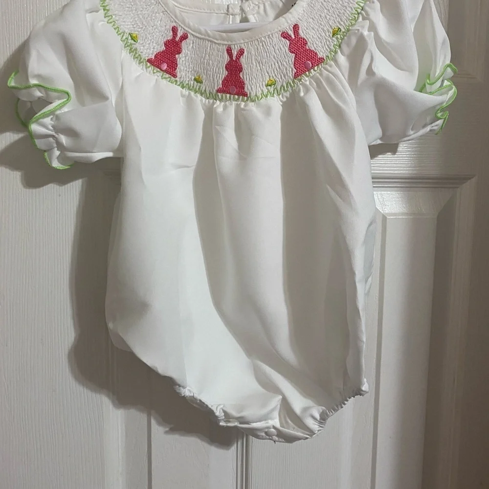 New Smocked Easter Bubble Romper